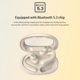 thumbnail image 6 of Bluetooth Earbuds, Hwkond 5.3 Bluetooth Open Ear Hanging Long Range Wearing Call Noise Reduction Non In Ear Wireless Bluetooth Earphones, Beige, Up to 60% Off, 6 of 9
