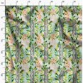 thumbnail image 3 of Soimoi Green Poly Georgette Fabric Leaf Floral Printed Fabric 1 Yard 42 Inch Wide, 3 of 6