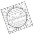 thumbnail image 2 of Rotatable Ruler Geometric Ruler Mathematics Measuring Tool Multifunctional Draft Rulers Circular Drawing Template Ruler, 2 of 8