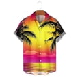thumbnail image 7 of oelaio Men's Untucked Button Down Shirt Tropical Print Short Sleeve Casual Dress Shirts Summer Beach Wedding Party Shirt Multicolor XXL, 7 of 7