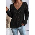 thumbnail image 5 of Redhotype Style Your Winter: Trendy Black Knit Sweater with Hole, 5 of 8