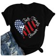 thumbnail image 1 of VJATTWR Hauts à Manches Courtes pour Femmes T-Shirt à Manches Courtes Grande Taille Décontracté Col Rond Imprimé Graphique pour Printemps Été Haut Basique Quotidien avec Pantalon m, 1 of 3