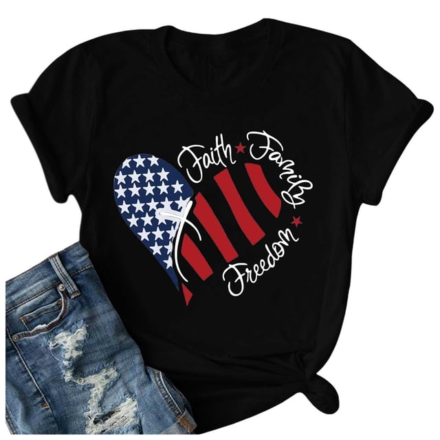 VJATTWR Hauts à Manches Courtes pour Femmes T-Shirt à Manches Courtes Grande Taille Décontracté Col Rond Imprimé Graphique pour Printemps Été Haut Basique Quotidien avec Pantalon m