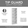 thumbnail image 4 of Universal 25W Tall 5 Shelf Bookcase in White - Engineered Wood, 4 of 8