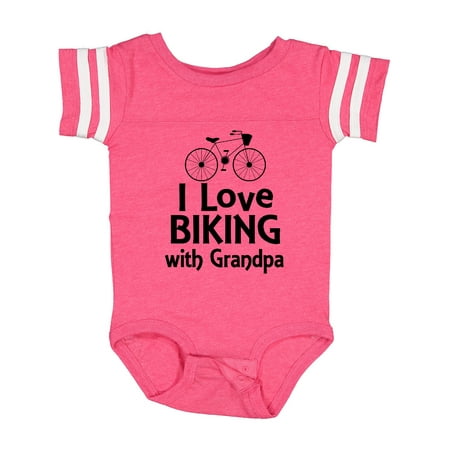 

Inktastic I Love Biking with Grandpa Gift Baby Boy or Baby Girl Bodysuit