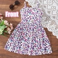 thumbnail image 2 of Toddler Girl Valentine Day Dress Pink Heart Summer Dresses Bowknot Sundress Size 7 (Heart-310), 2 of 6
