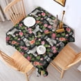 thumbnail image 2 of Schnauzer with Pioneer Flower Square Tablecloth,Waterproof Square Table Cover,Wipeable Spillproof Washable Table Cover for Home Kitchen Party Decor 42"X42"(107x107cm), 2 of 6