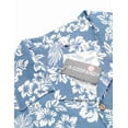 thumbnail image 5 of COOFANDY Mens Hawaiian Shirt Short Sleeve Buttoon Down Shirts Casual Tropical Floral Summer Linen Shirts Blue Floral M, 5 of 5