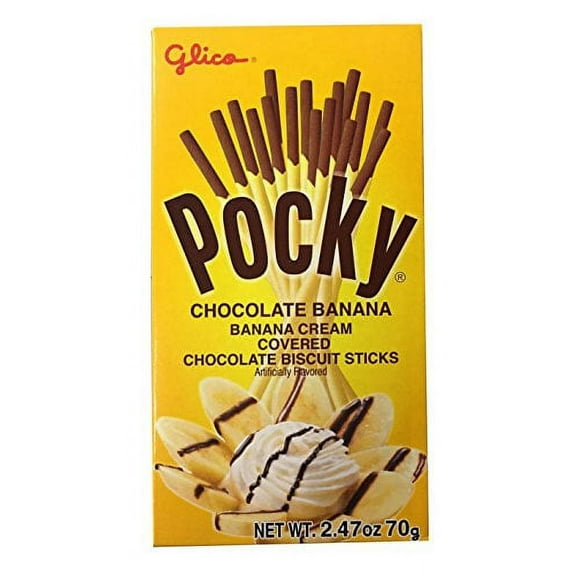 Pocky Cream Covered Biscuit Sticks 2.47 oz per Pack (Banana, 1 Pack)