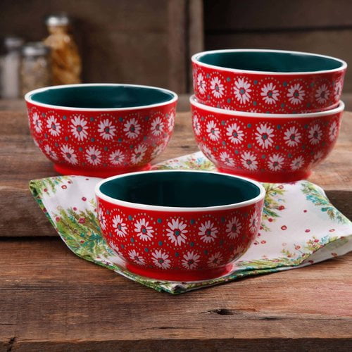 The Pioneer Set of 4 Woman Holiday Daisy 6" Bowl