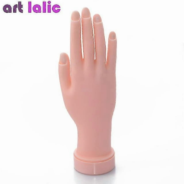 1pcs Flexible Soft Plastic Flectional Mannequin Model Painting Practice Tool Nail Art Fake Hand For Training Nail Salon