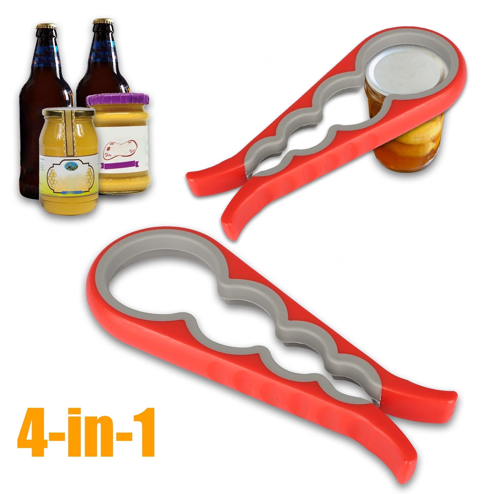 Single Hand Jar Can Bottle Opener Lid Cap Under Cabinet Counter Kitchen Tool USA 