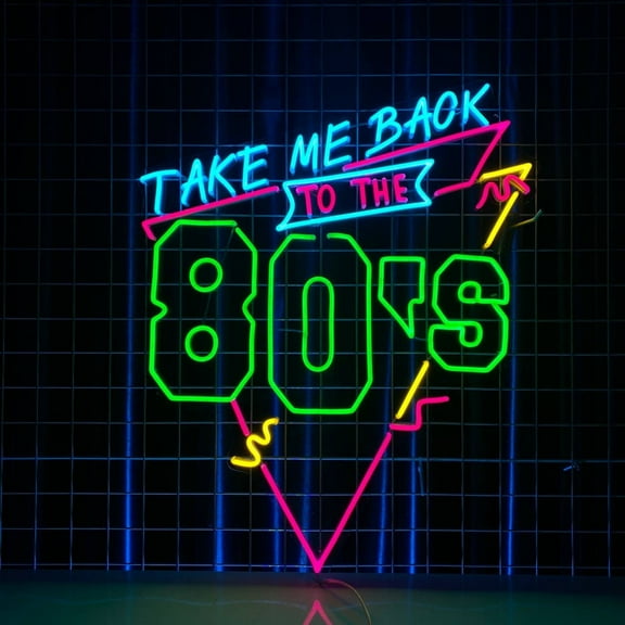 Handmadetneonsign Take Me Back to the 80s Neon Sign, 80's Party Night Wall Art Decor, Home Bar Pub Wall Decor