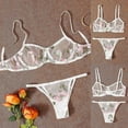 thumbnail image 2 of Sexy Lingerie for Women, Plus Size Bodysuit Babydoll Deep VNeck Bra WhiteC L, 2 of 5