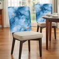 thumbnail image 4 of Marble Texture Chair Back Covers Set of 8, Blue Gold Crack Abstract Gradient Art Stretch Dining Chair Back Slipcovers Removable Seat Cover for Kitchen Restaurant Hotel Cafe, 4 of 9