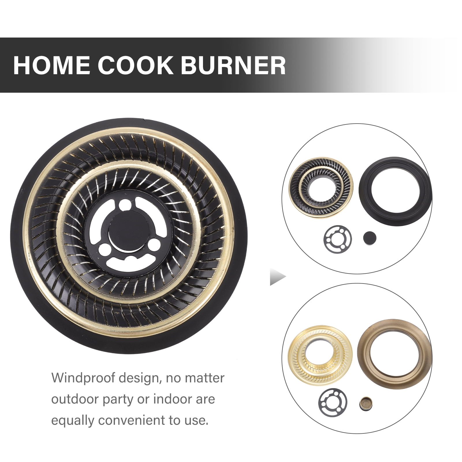 3-Piece Kitchen Stove Distributor Cooking Pad 16x16x2CM Black Set