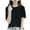 Black, variant on Kaemgyyd Womens Summer Tops Comfortable Short Sleeve Crew Neck Shirts Classic Solid Color Pocket Tee Beach Vacation Clothes
