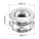 thumbnail image 2 of Adaptador de aireador de grifo cromado macho M22*1.0 a macho M22*1.0, plateado, 2 of 4