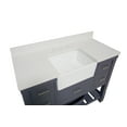 thumbnail image 7 of Charlotte 48" Farmhouse Bathroom Vanity with Marine Gray Cabinet and Quartz Top, 7 of 7