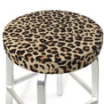 thumbnail image 6 of Goofa Leopard Print-1 Printed Stool Covers Round, Waterproof Round Bar Stool Covers Anti-Slip Round Bar Stool Seat Cover with Elastic Bands Durable -13 inch, 6 of 7