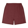 thumbnail image 6 of Annhoo Womens Shorts Summer Elastic Waisted Casual Comfy Trendy Beach Vacation Solid Color Shorts with Pockets, 6 of 8