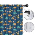 thumbnail image 4 of Blackout Kids Curtains,Excavator and Dump Truck Blue Pattern Children's Insulated Curtains Set Of 2,Bedroom Essentials,Toddler Room Decor 52"x63", 4 of 5