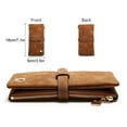 thumbnail image 3 of Women PU Retro Long Purse Bi Fold Wallets Zipper Wallet Ladies Bag, 3 of 7