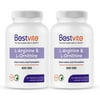 L-Arginine L-Ornithine 500-250 (240 Vegetarian Capsules) (2-Pack) - No Stearates - No Fillers