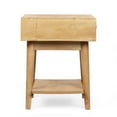 thumbnail image 6 of McManus Tennille Boho Handcrafted Mango Wood Nightstand with Drawer, Set of 2, Natural, 6 of 6