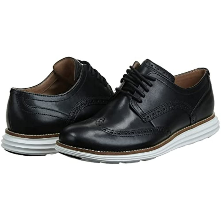 Cole Haan Grand Tour Wing Oxford Black Leather White Lace Up Cutout Sneakers Black Leather White 9 Walmart