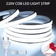 thumbnail image 2 of Tira de LED COB de 220 V, alta luminosidad, IP65, resistente al agua, para exteriores, cinta flexible de LED de 220 V para decoración del hogar y el jardín, 2 of 5