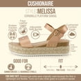 thumbnail image 2 of Cushionaire Melissa Espadrille Platform Sandals For Women with Adjustable Ankle Strap and Memory Foam Insole - Comfortable Womens Wedge Flatform Sandals for Summer, 2 of 18