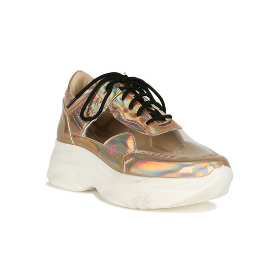 Women Round Toe Lace-Up Platform Sneaker 19011