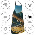 thumbnail image 5 of Kdxio Cute Green Dinosaur Blue Sky Apron with Pockets Adjustable Kitchen Aprons for Men Women Waterproof Aprons for Cooking,Drawing,Crafting, Baking Household Cleaning, 5 of 8