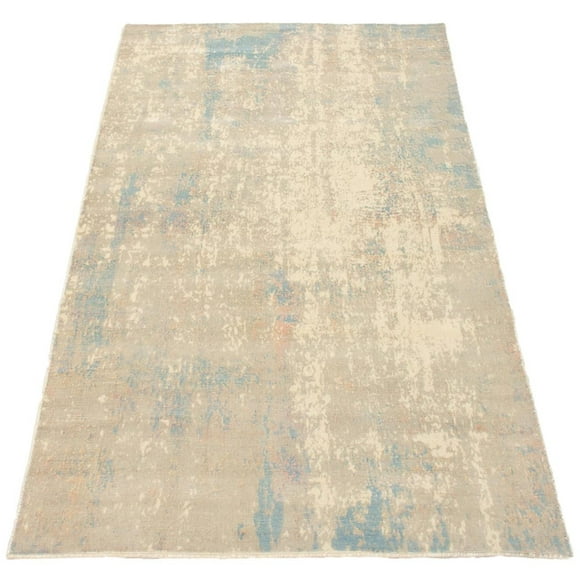ECARPETGALLERY Tapis Noué à la Main pour Salon, Salle à Manger et Chambre à Coucher Transitionnel Collection Galleria 5'1" x 7'4" en Gris