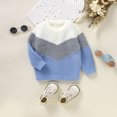 thumbnail image 6 of Gunia Boys Sweater Boy Patchwork Knit Warm Sweatshirt Long Sleeve Shirt Tops Knitted Fall Winter Clothes Leisure 12-18 Months, 6 of 9