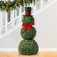 thumbnail image 4 of Snowman Boxwood Topiary Christmas Indoor/Outdoor Decoration, 23.62 Inch, by QYXQPYO, 4 of 4