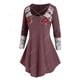 thumbnail image 2 of Inserción de encaje más grande Inserción de encaje CRISSCROSS Applique T Shirt Rosegal Mangas largas de talla grande, 2 of 5