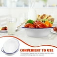 thumbnail image 2 of Raindrops Enamel Ware Bowl Enamelware White 2Pcs, 2 of 8