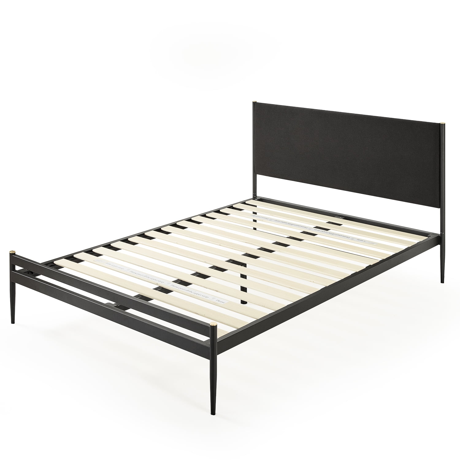 Bellamy Studios Clarrisa 40" Metal Platform Bed Frame, Full, Black