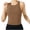 *Brown, variant on Women's High Stretch Ribbed Seamless Racerback Sports Bra Tank Built-in Pads Purple,Womens Plus M