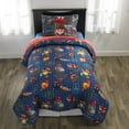 thumbnail image 3 of Super Mario Kids Twin Bed in a Bag, Gaming Bedding, Comforter and Sheets, Gray, Nintendo, 3 of 9