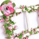 thumbnail image 3 of Toystoory 2 uds. De rosas artificiales pequeñas, enredadera colgante, decoración de plantas falsas para bodas Decoración del hogar borde rosa, 3 of 6
