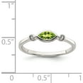 thumbnail image 3 of Sterling Silver Polished Peridot And White Topaz Ring (Size 6) Made In Thailand qr7065aug-6, 3 of 5