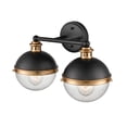 thumbnail image 4 of Ellmira 2-Light Matte Black/Aged Brass Wall Sconce, 4 of 4