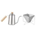 thumbnail image 2 of Hervidor de café con , tetera de goteo con cuello de cisne, taza de filtro plegable, juego de tetera con para viajes de negocios Sin papel de filtro, 2 of 8