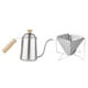 thumbnail image 2 of Juego de hervidor de agua con cuello de cisne, juego de cafetera para acampar, hervidor de goteo con , hervidor de agua con gotero de café Sin papel de filtro, 2 of 9
