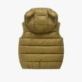 thumbnail image 5 of Boys and Girls Down Vests Solid Color Warm Thermal Zipper Winter Top Sleeveless Hooded Casual Comfortable Vest Green 3 Years, 5 of 8