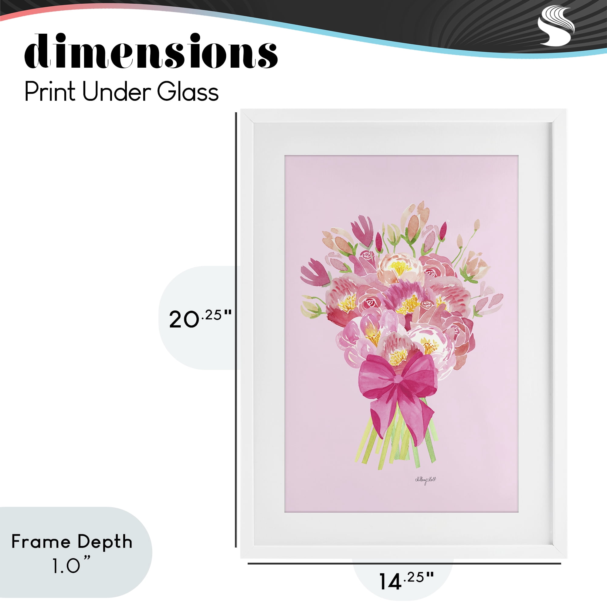 Stupell Industries Romantic Blushing Peonies White Framed Print Under Glass, design by Hillary Holt
