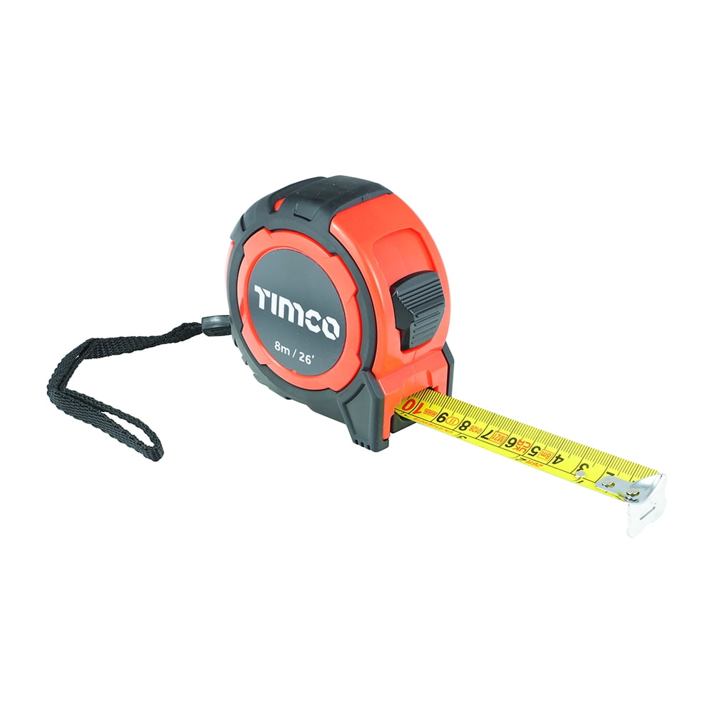 Timco - Tape Measure (Size 8m/26ft x 25mm - 1 Each)